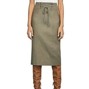 Bcbgmaxazria Briza midi skirt olive